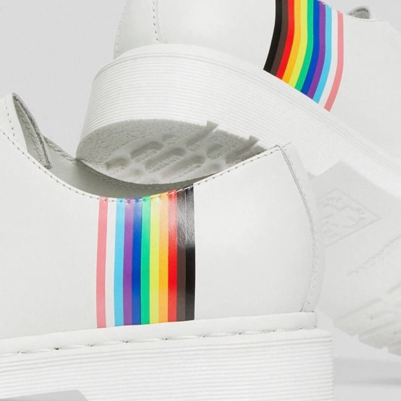 Dr Martens 1461 For Pride Oxford Smooth White Rainbow Shoes Mens 8 Womens 9 New main image 9